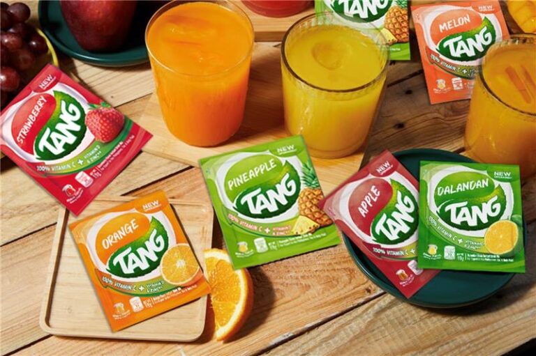 sachets of juice drink